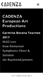Mobile Screenshot of cadenza-productions.nl