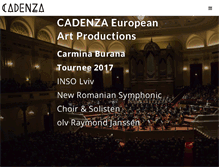 Tablet Screenshot of cadenza-productions.nl